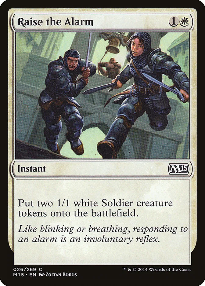 2014 Magic 2015 Raise the Alarm common #26 common card image