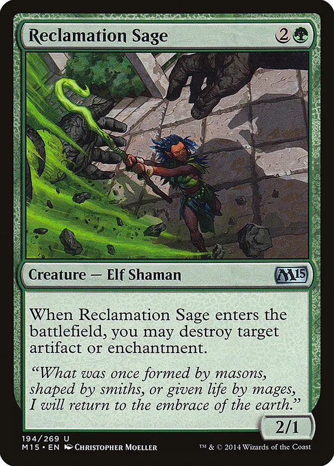 2014 Magic 2015 Reclamation Sage uncommon #194 uncommon card image
