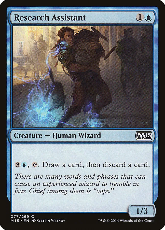 2014 Magic 2015 Research Assistant common #77 common card image