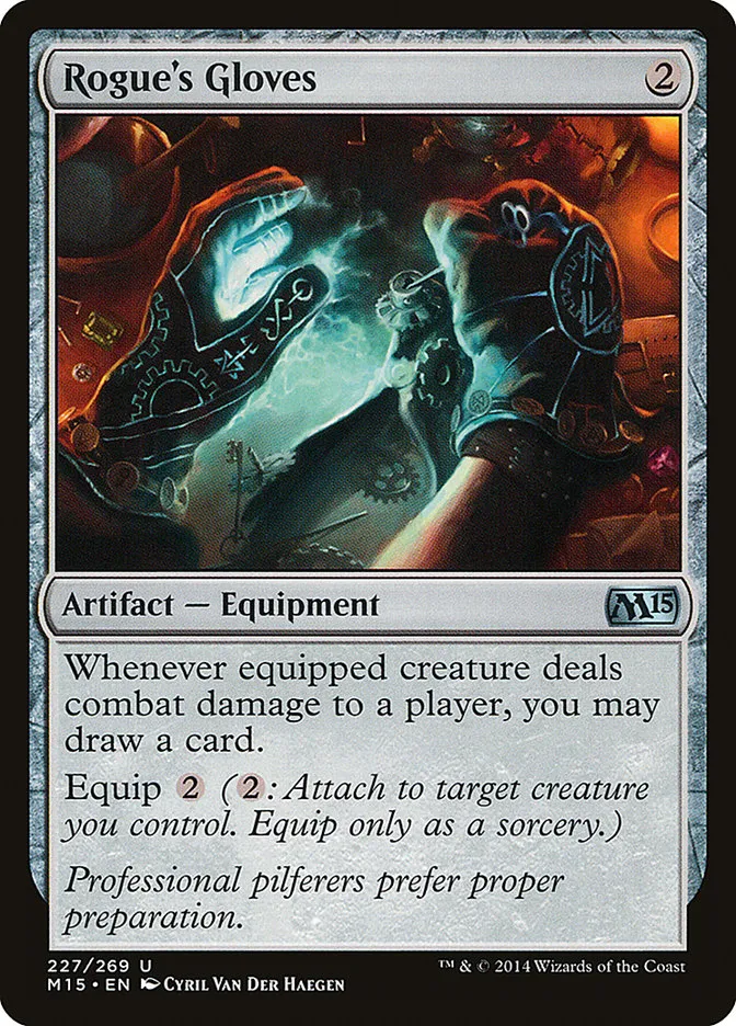 2014 Magic 2015 Rogue's Gloves uncommon #227 uncommon card image