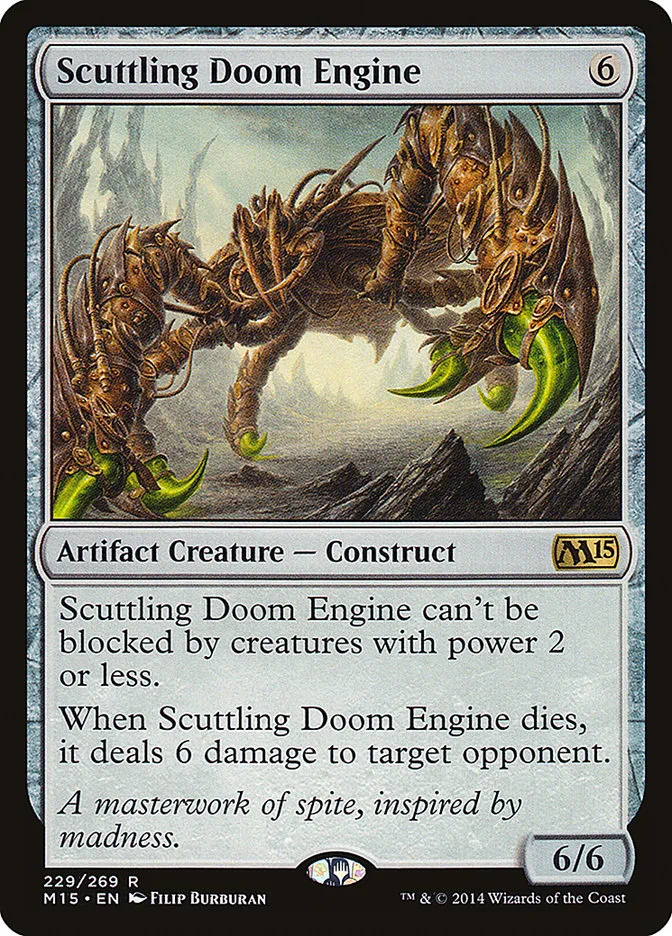 2014 Magic 2015 Scuttling Doom Engine rare #229 rare card image