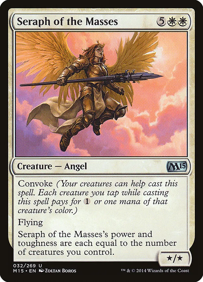 2014 Magic 2015 Seraph of the Masses #32 uncommon card image