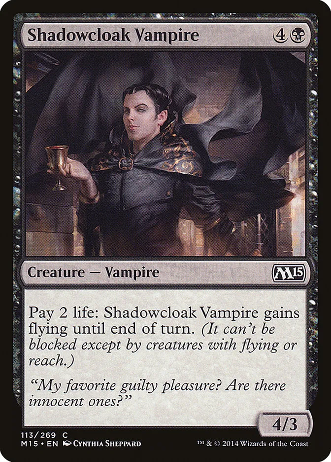 2014 Magic 2015 Shadowcloak Vampire common #113 common card image