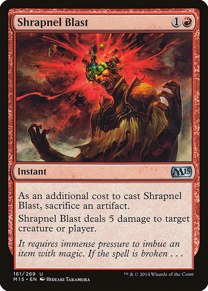 2014 Magic 2015 Shrapnel Blast uncommon #161 uncommon card image