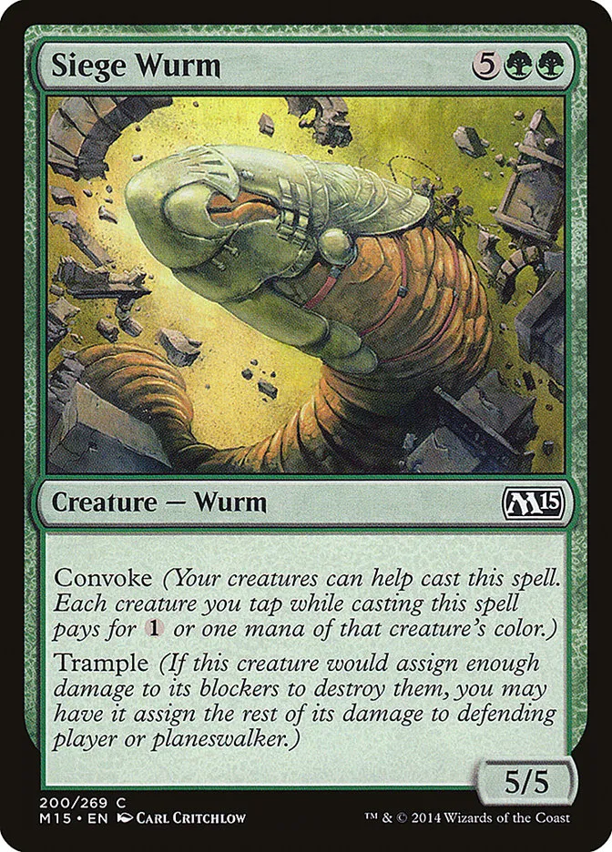 2014 Magic 2015 Siege Wurm common #200 common card image