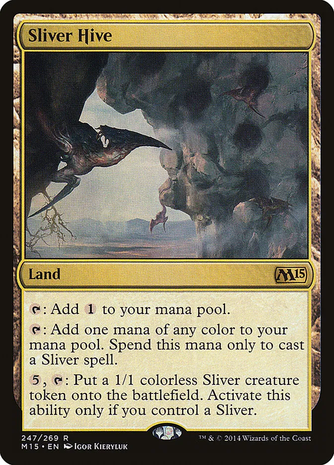 2014 Magic 2015 Sliver Hive rare #247 rare card image