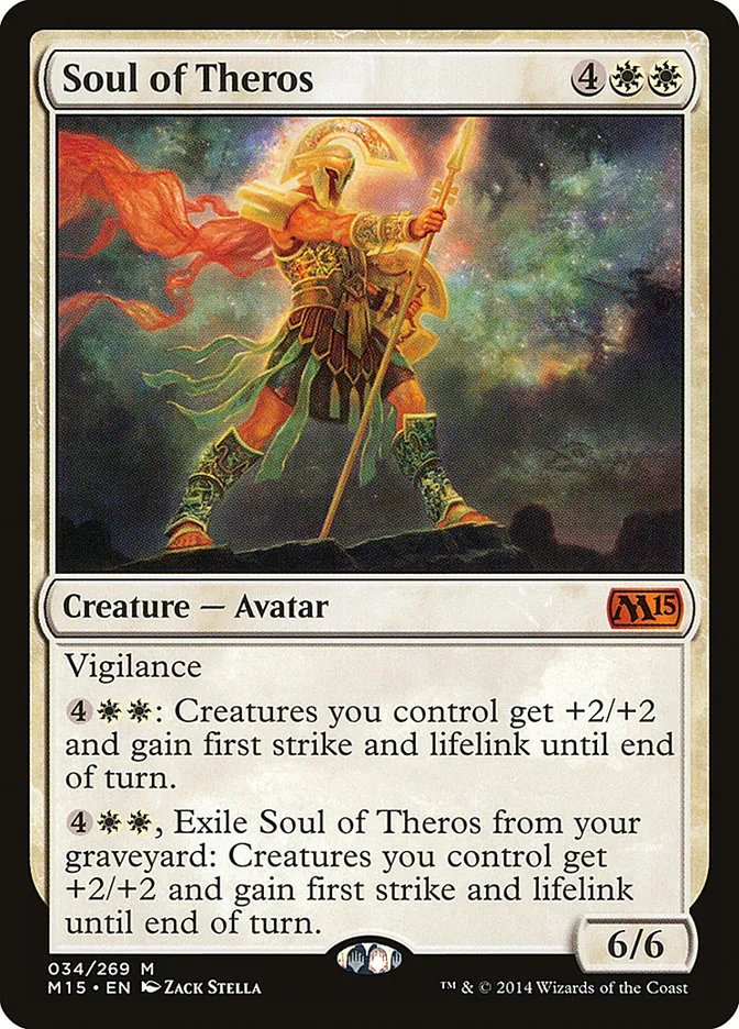 2014 Magic 2015 Soul of Theros #34 mythic card image