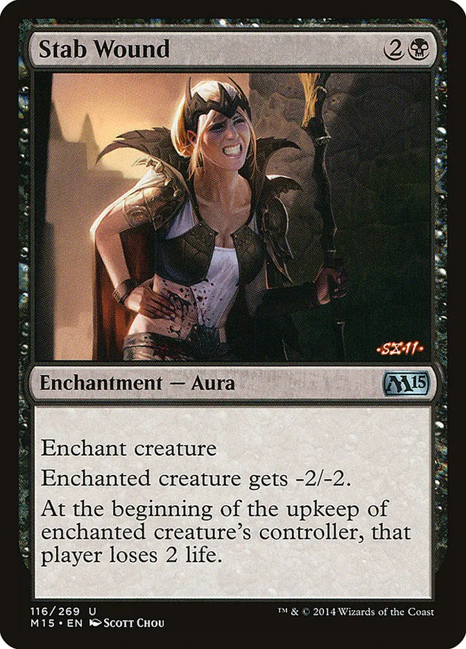 2014 Magic 2015 Stab Wound uncommon #116 uncommon card image