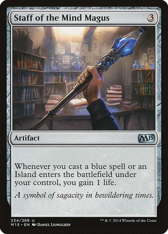 2014 Magic 2015 Staff of the Mind Magus #234 uncommon card image