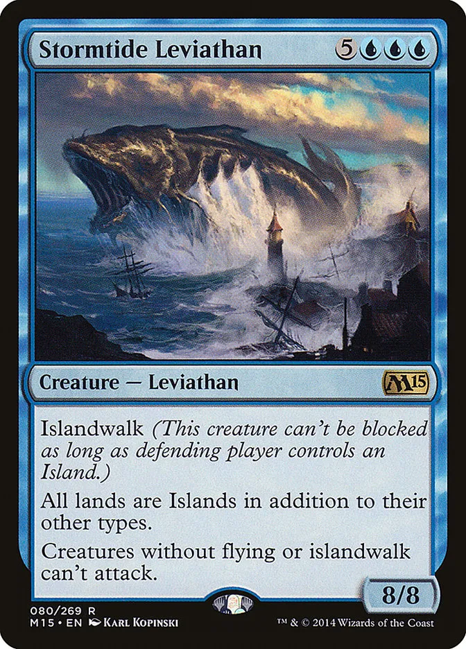 2014 Magic 2015 Stormtide Leviathan rare #80 rare card image