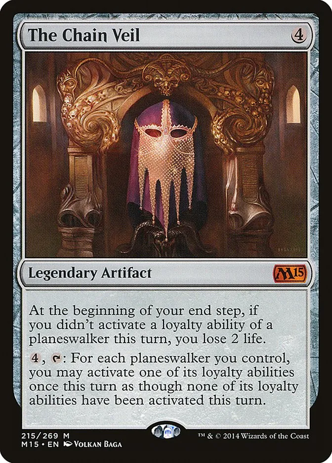 2014 Magic 2015 The Chain Veil mythic #215 mythic card image