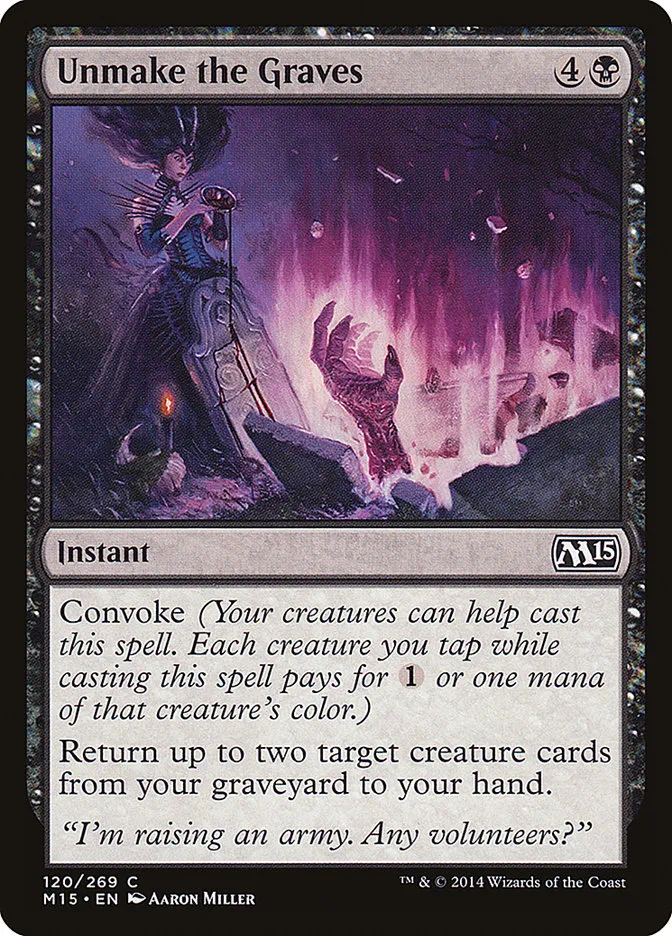 2014 Magic 2015 Unmake the Graves common #120 common card image