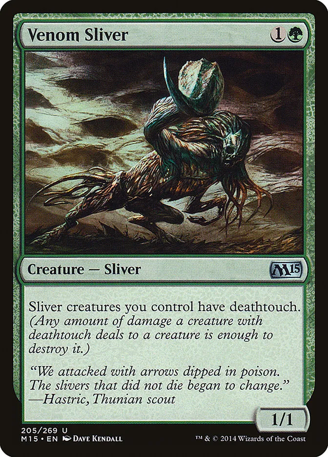 2014 Magic 2015 Venom Sliver uncommon #205 uncommon card image