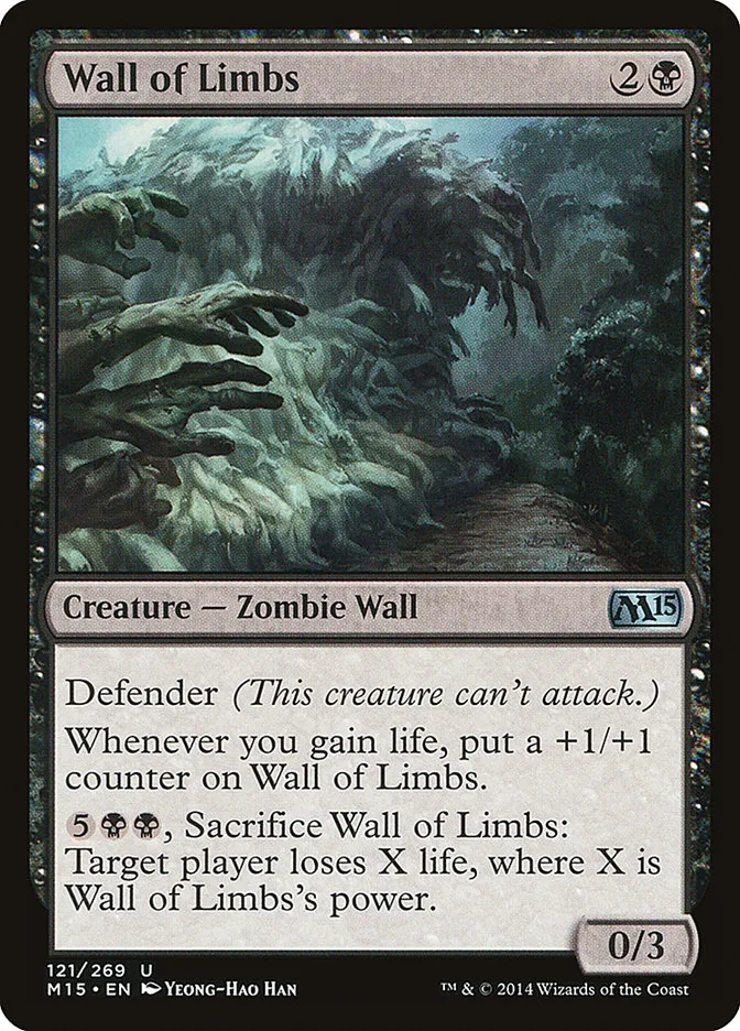 2014 Magic 2015 Wall of Limbs #121 uncommon card image