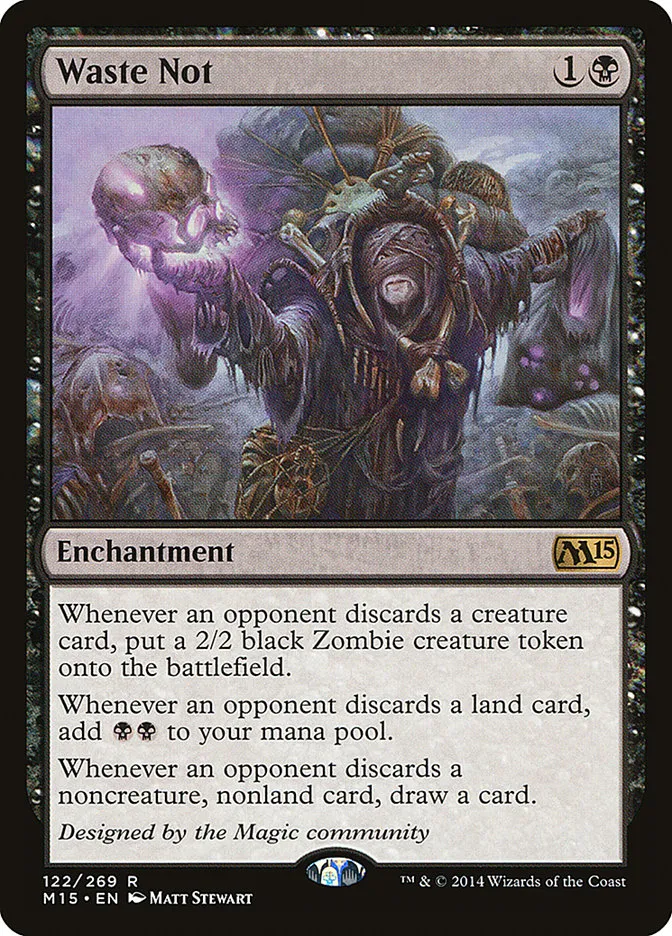 2014 Magic 2015 Waste Not rare #122 rare card image