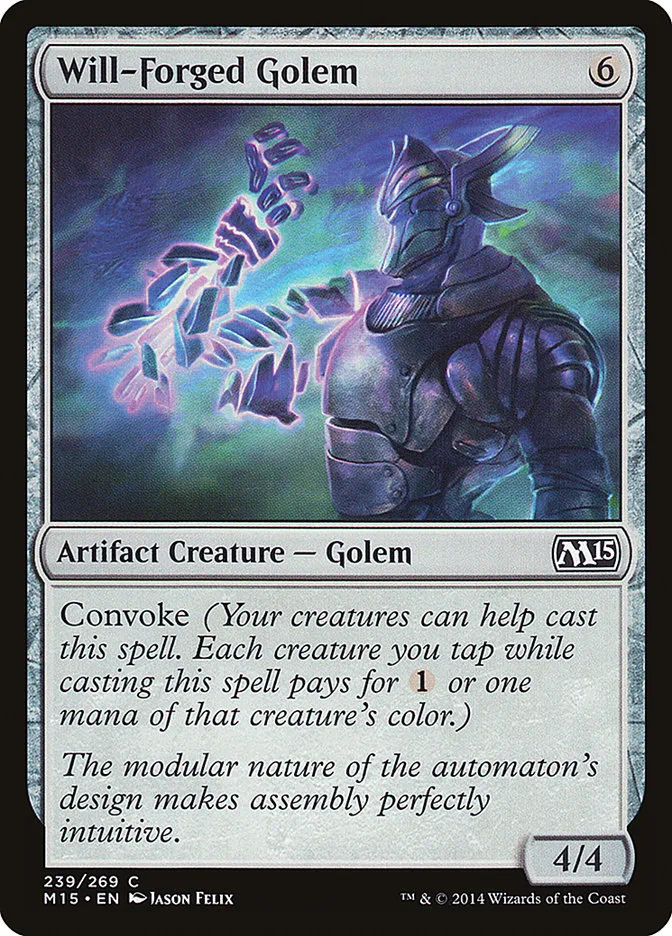 2014 Magic 2015 Will-Forged Golem common #239 common card image