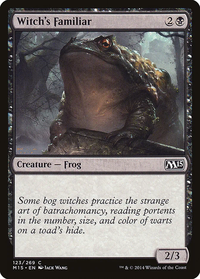 2014 Magic 2015 Witch's Familiar common #123 common card image