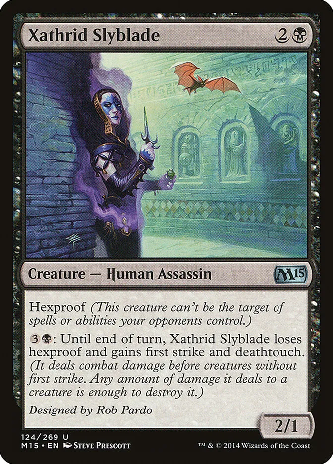 2014 Magic 2015 Xathrid Slyblade #124 uncommon card image