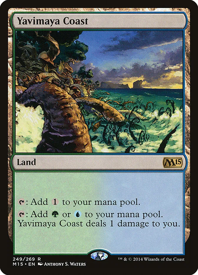 2014 Magic 2015 Yavimaya Coast #249 rare card image