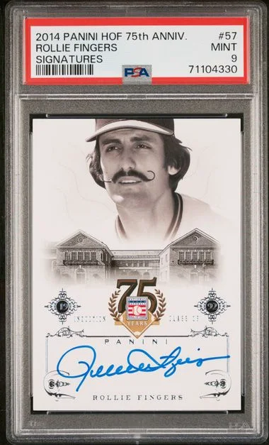 2014 Panini Anniversary Signatures 57 Rollie Fingers Hall Of Fame #75Th card image