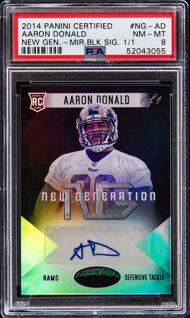 2014 Panini Certified Aaron Donald New Generation Mirror Black Signature #NG-AD card image