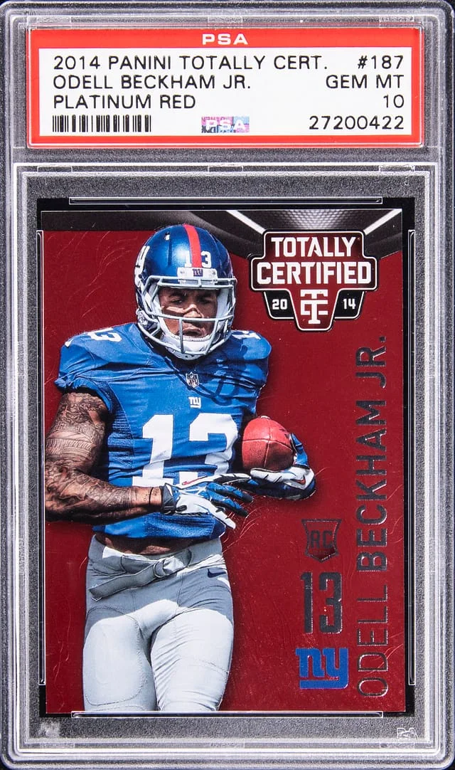 2014 Panini Certified Odell Beckham Jr. Platinum Red #187 card image