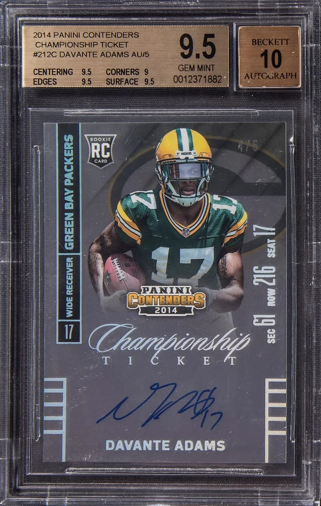 2014 Panini Contenders Davante Adams Championship Ticket #212C card image