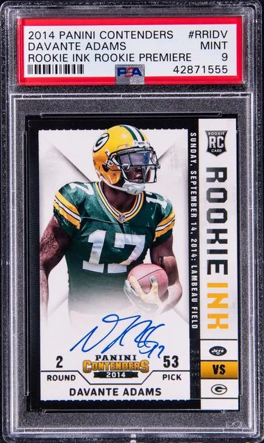 2014 Panini Contenders Ink Premiere Rridv Davante Adams #no-number card image