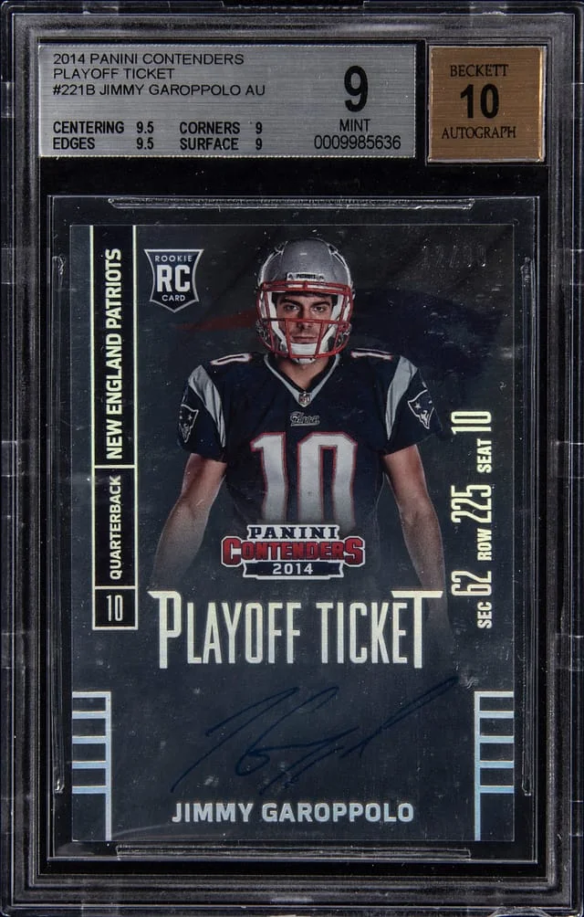 2014 Panini Contenders Jimmy Garoppolo Playoff Ticket #221 card image