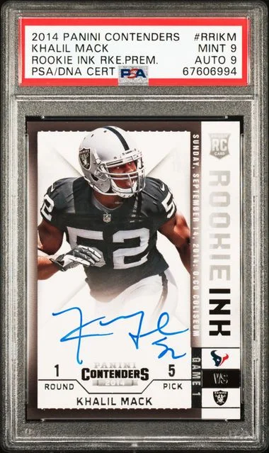 2014 Panini Contenders Khalil Mack Ink Premiere #RRI-KM card image