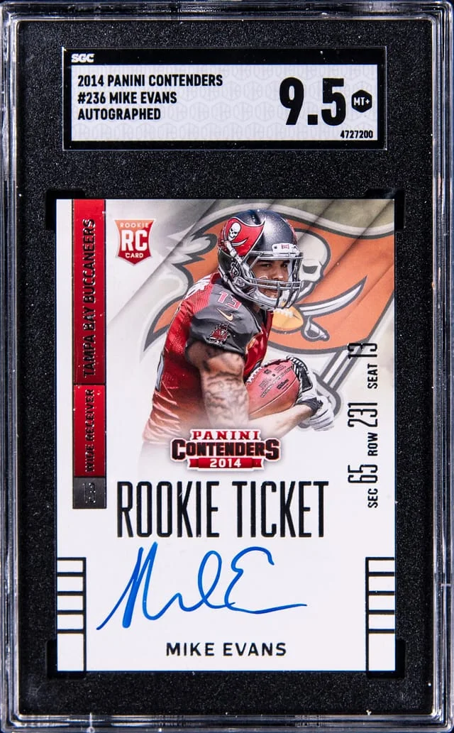 2014 Panini Contenders Mike Evans Autographed #236 card image