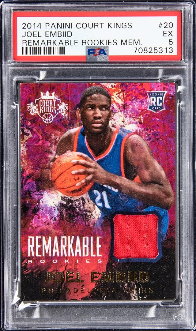 2014 Panini Court Kings Joel Embiid Remarkable Rookies #20 card image