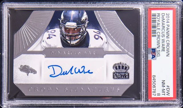2014 Panini Crown Royale Demarcus Ware Crown Signatures #DW card image