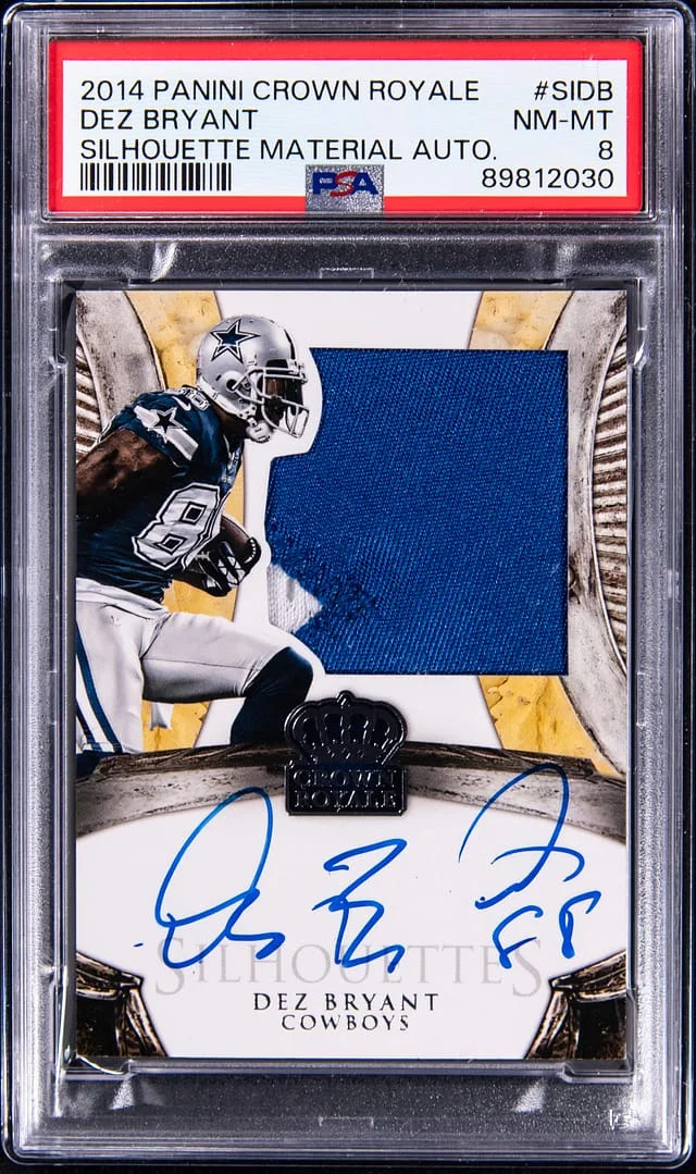 2014 Panini Crown Royale Dez Bryant Silhouette Material Autograph #SI-DB card image