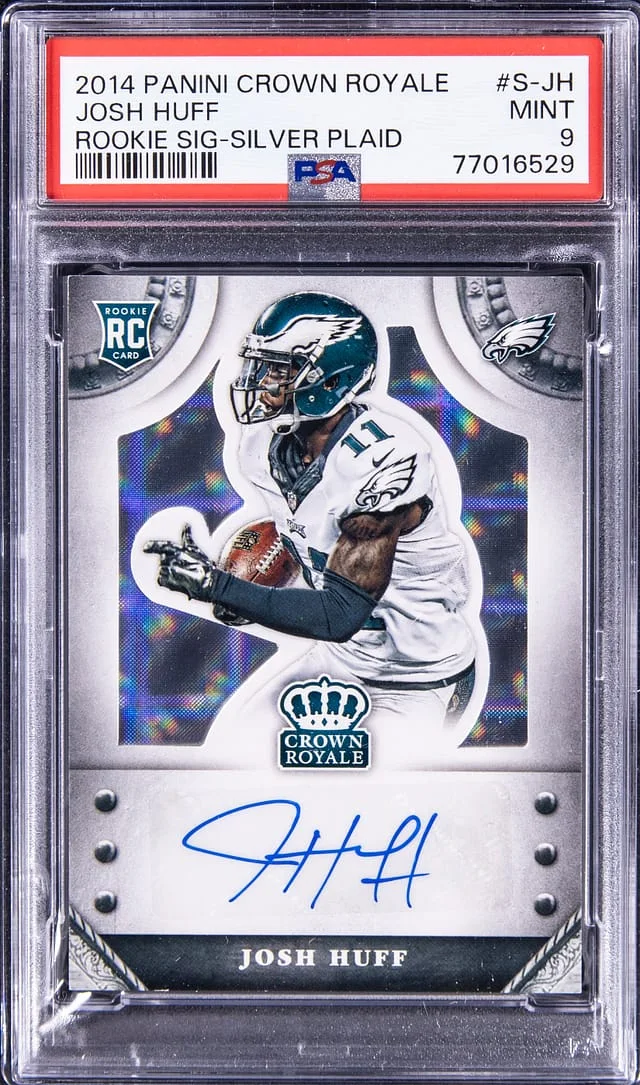 2014 Panini Crown Royale Josh Huff Signature Silver Plaid #S-JH card image