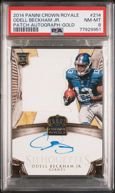 2014 Panini Crown Royale Odell Beckham Jr. Patch Autograph #214 card image
