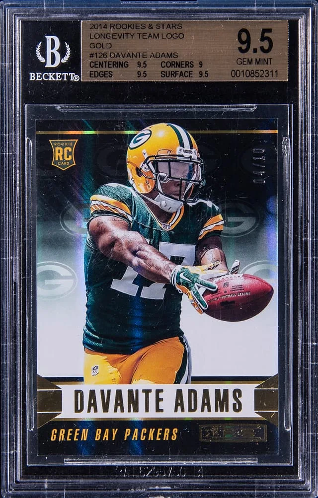 2014 Panini Davante Adams Rookies & Stars Longevity Team Logo Gold #126 card image