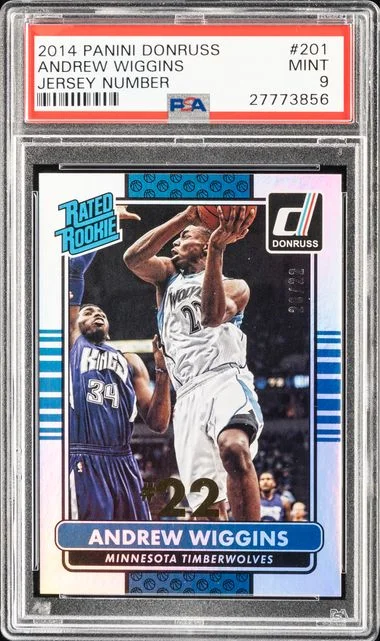 2014 Panini Donruss Andrew Wiggins Jersey Number Rated #201 card image