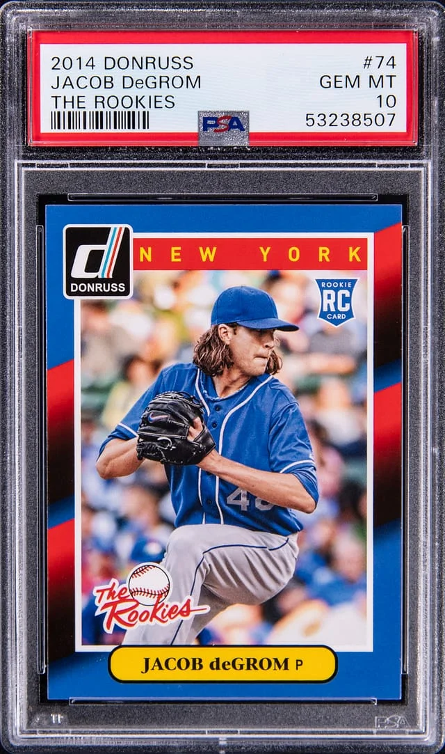 2014 Panini Donruss Jacob deGrom The Rookies #74 card image