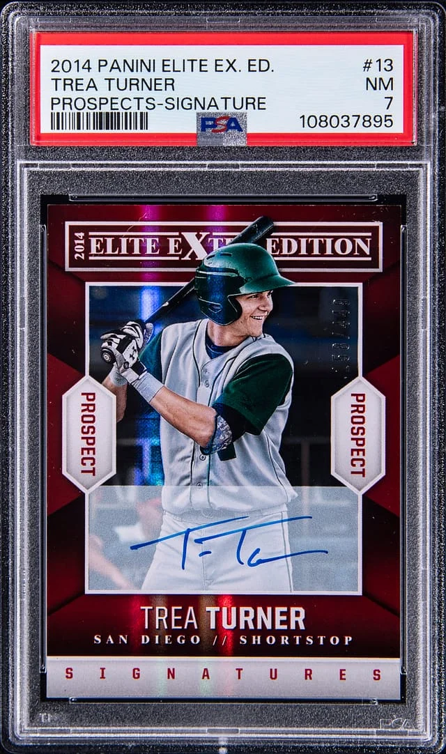 2014 Panini Elite Extra Edition Trea Turner Prospects Signature #13 card image