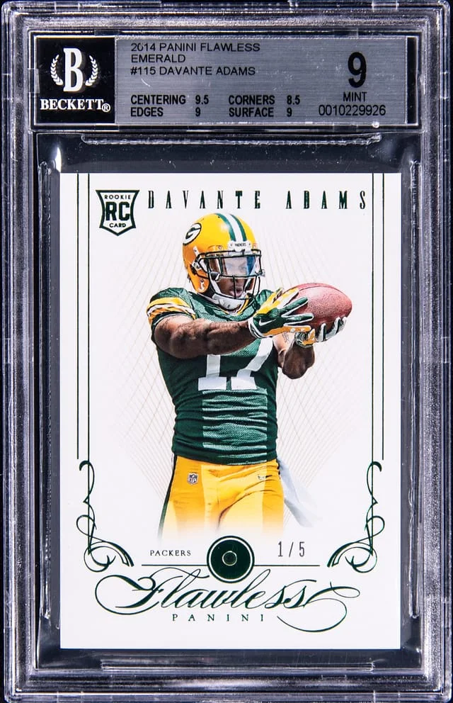 2014 Panini Flawless Davante Adams Emerald #115 card image