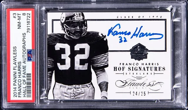 2014 Panini Flawless Franco Harris HOF Autograph #3 card image