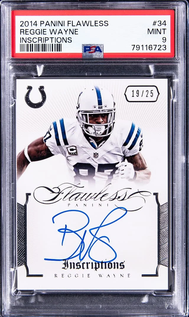 2014 Panini Flawless Reggie Wayne Inscriptions #34 card image
