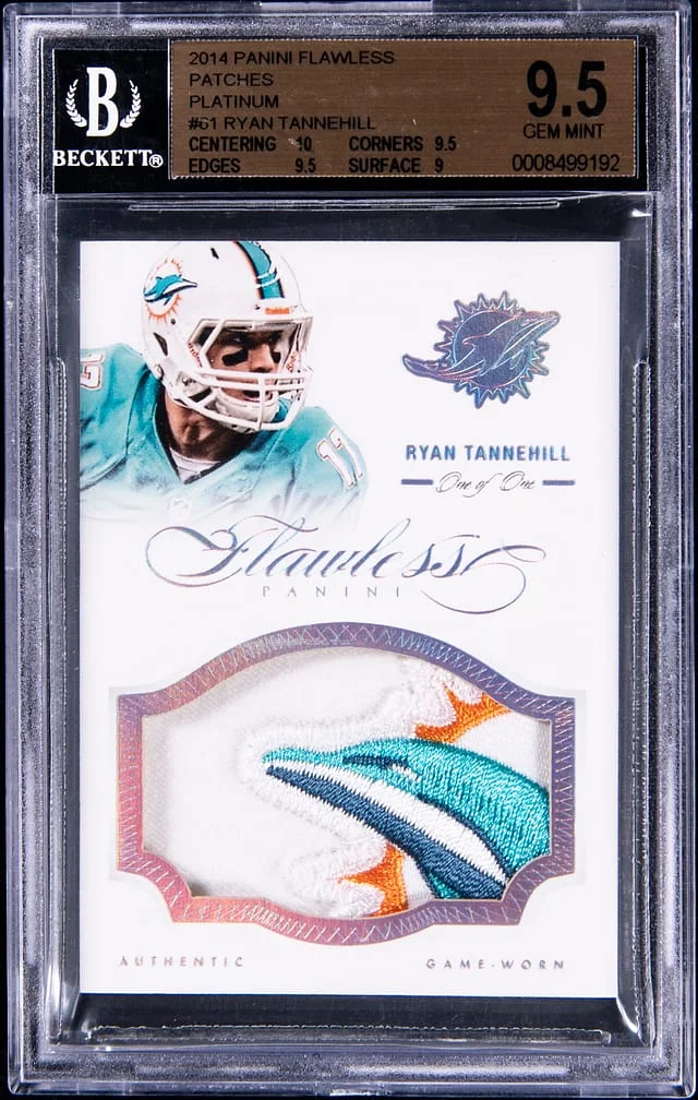 2014 Panini Flawless Ryan Tannehill Patches Platinum #51 card image