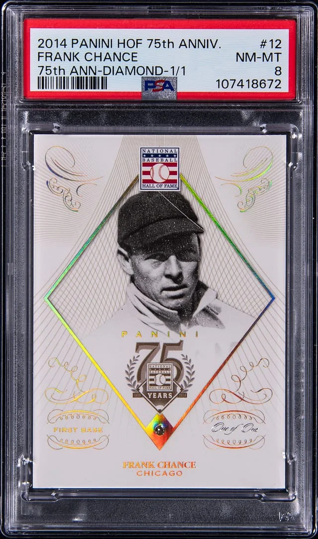 2014 Panini Frank Chance Hall of Fame 75th Anniversary Diamond #12 card image