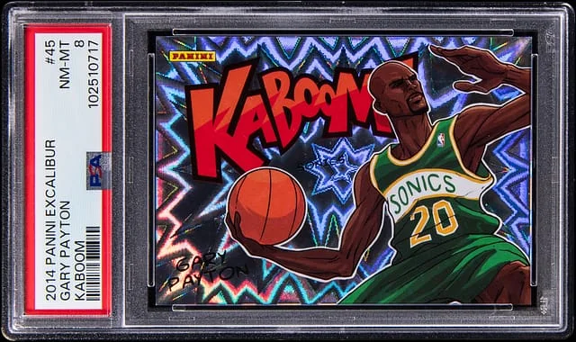 2014 Panini Gary Payton Excalibur Kaboom #45 card image