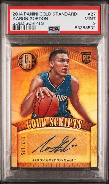 2014 Panini Gold Standard Aaron Gordon Gold Scripts #27 card image