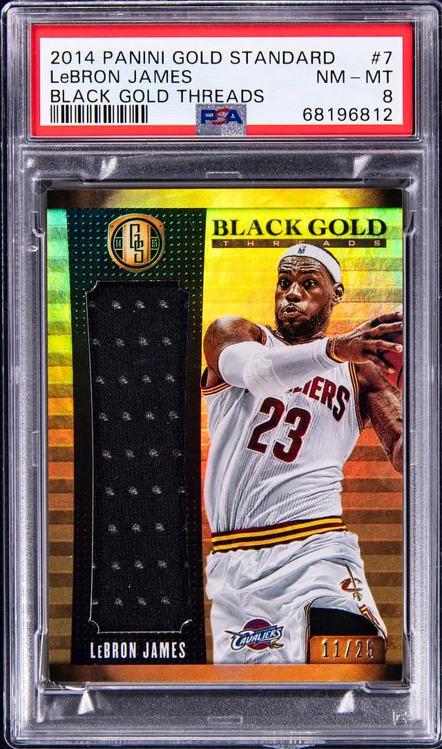 2014 Panini Gold Standard LeBron James Black Gold Threads #7 card image