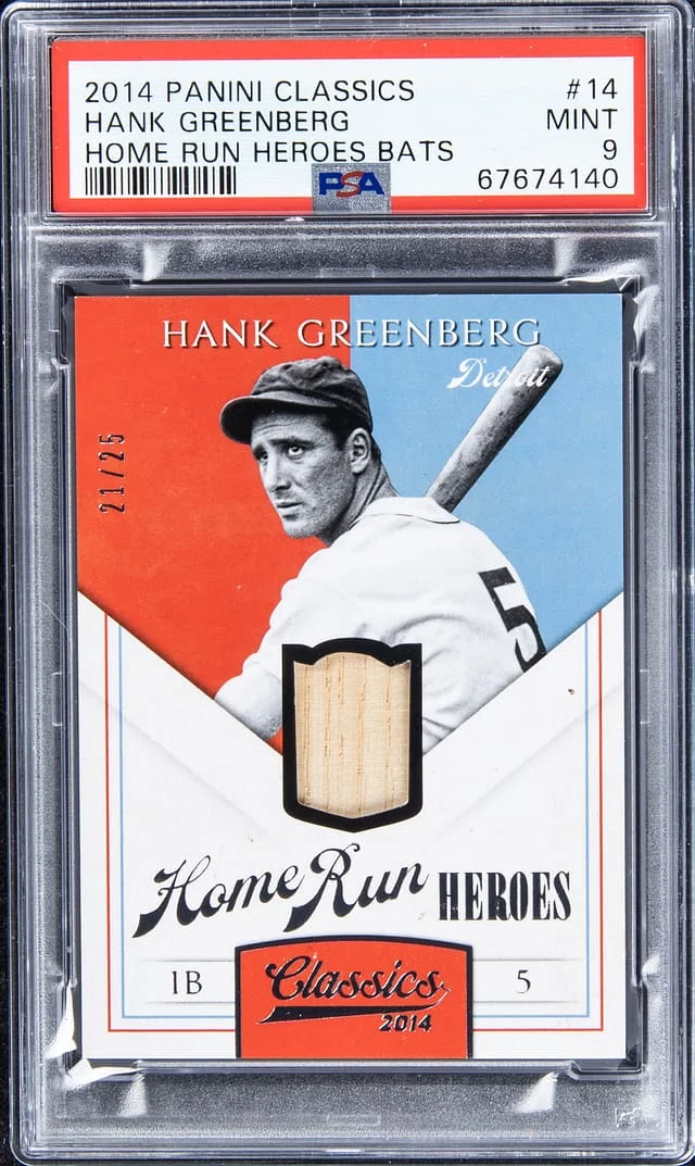 2014 Panini Hank Greenberg Classics Home Run Heroes Bat #14 card image