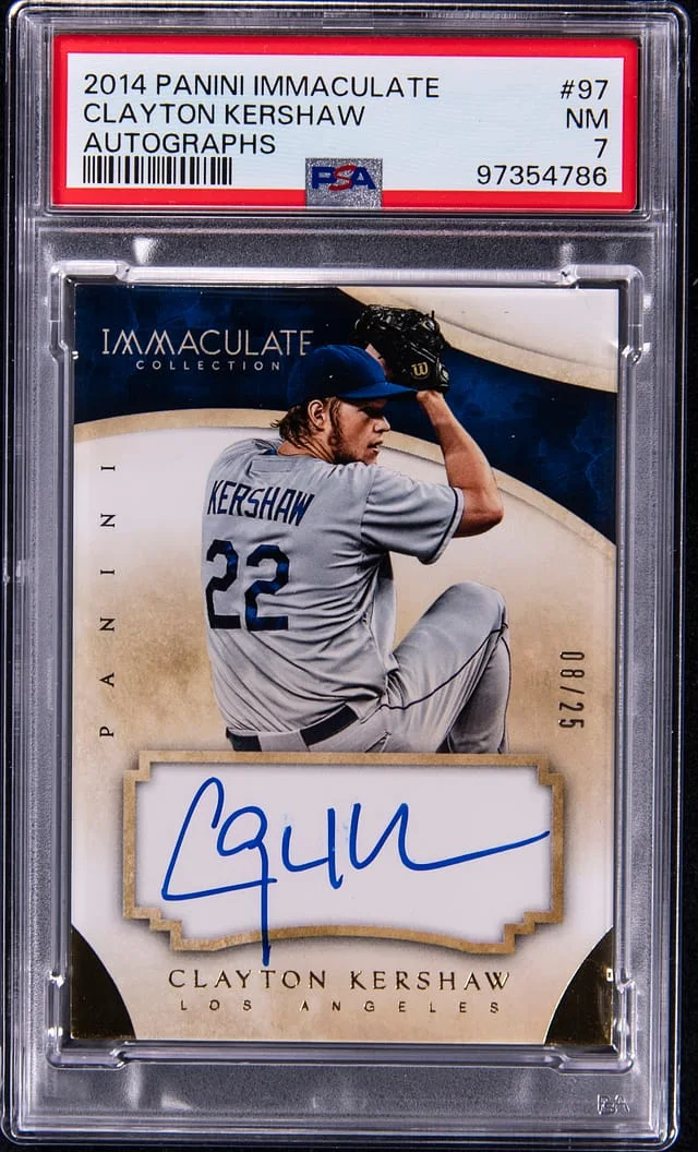2014 Panini Immaculate Clayton Kershaw Autograph #97 card image